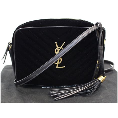 ysl black body bag|ysl black crossbody with tassel.